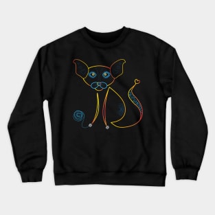 Cat Playing With A Ball Crewneck Sweatshirt